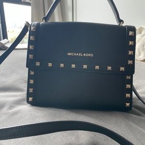 Black studded Michael Kors handbag